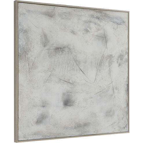 Abadie White and Grey and Blue Canvas Art