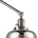 Large Bell 30 inch 3.50 watt Satin Nickel Swing Arm Wall Light, Franklin Restoration