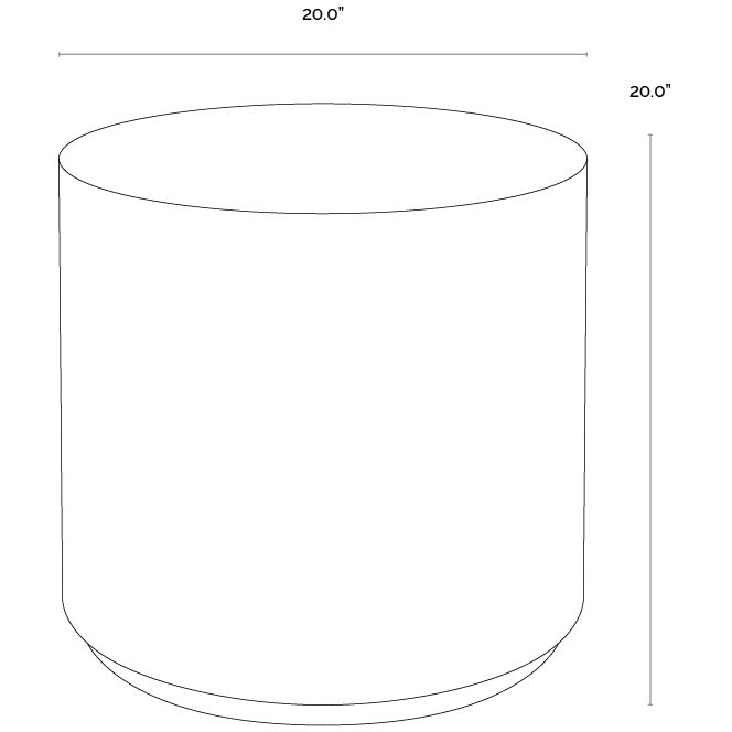 Perfetti 20 X 20 inch Grey / White Outdoor End Table