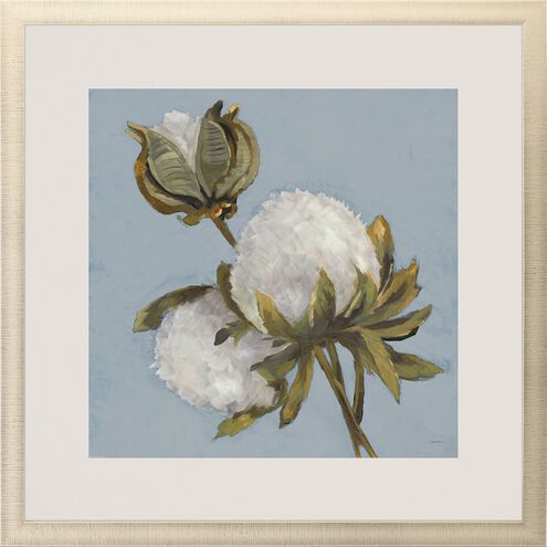 Florals Collection Champagne Gold Block Contemporary Framed Art