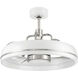 Taylor 24 inch White/Polished Nickel with Clear Acrylic Blades Ceiling Fan