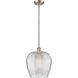 Ballston Norfolk 1 Light 12 inch Brushed Satin Nickel Mini Pendant Ceiling Light in Clear Glass