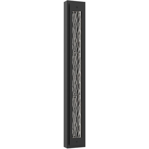 Twilight LED 48.5 inch Textured Black with Tidal Cast Glass Outdoor Sconce in 2700K LED, Large