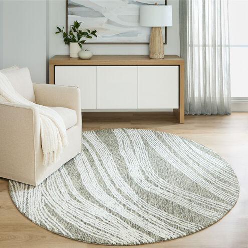 Mitra Black/White Rug in 8 Round
