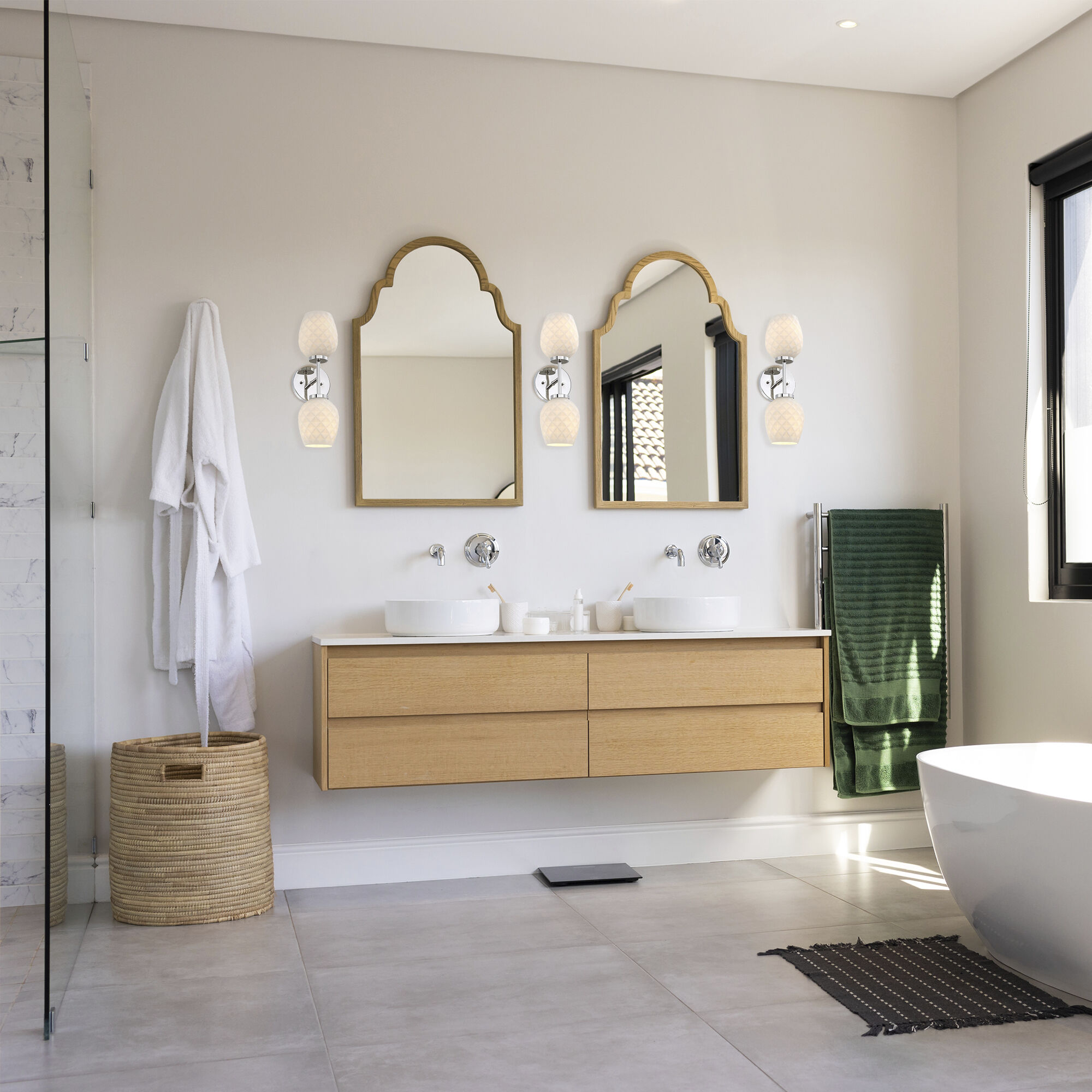 Dita Wall Sconce Wall Light in Polished Nickel