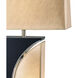 Half Moon 30 inch 9 watt Espresso and Brushed Nickel Table Lamp Portable Light