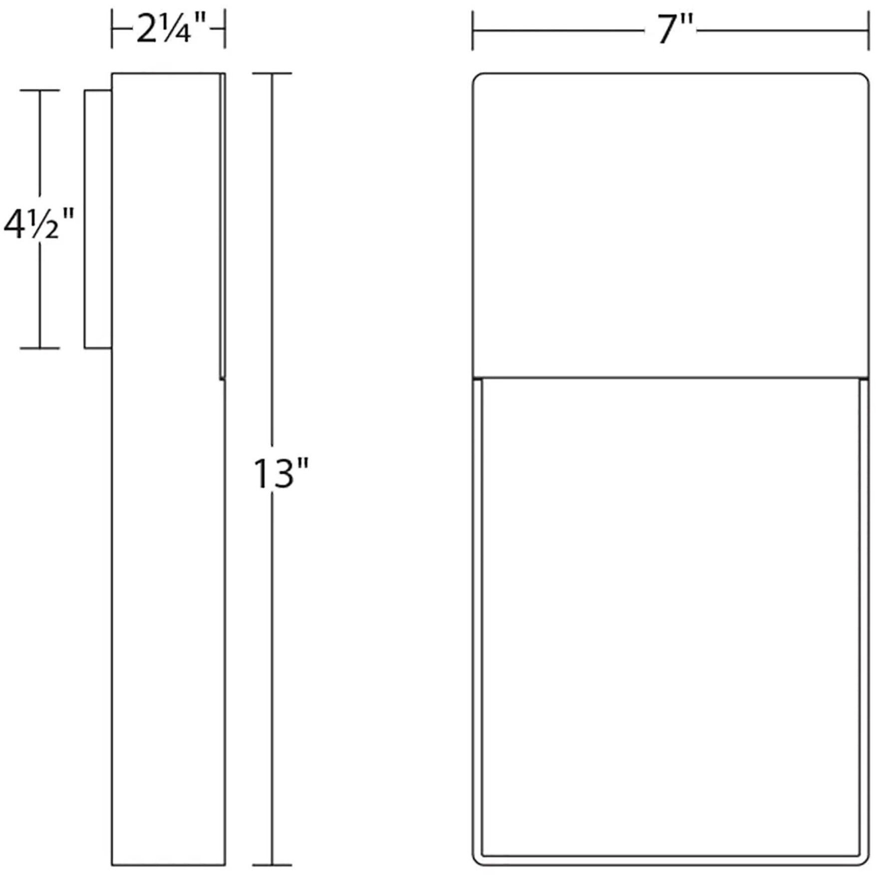 Light Frames LED 13 inch Textured White Indoor-Outdoor Sconce, Inside-Out