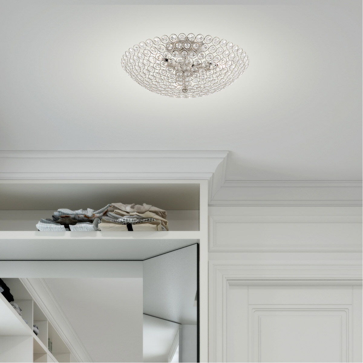 Cassandra 3 Light 16 inch Brushed Nickel Semi-Flush Mount Ceiling Light