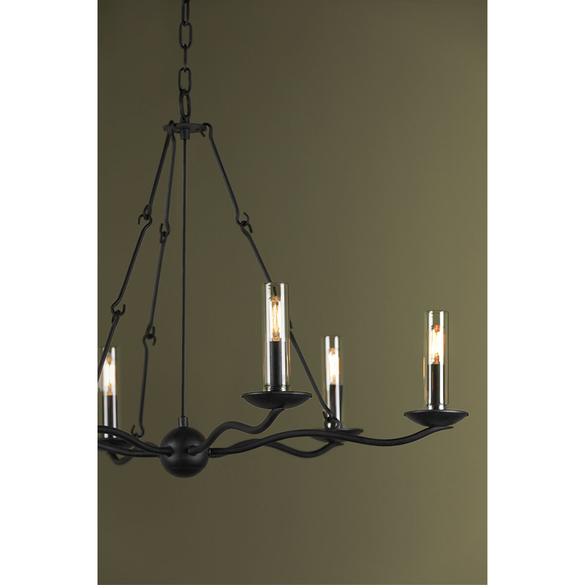 Sawyer 6 Light 36 inch Forged Iron Chandelier Ceiling Light
