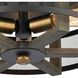 Woodbridge 3 Light 17 inch Matte Black with Weathered Oak and Brass Flush Mount Ceiling Light