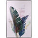 Botanical Leaves Hunter Green and Dark Blue and and Pastel Multi-color and Painted Wall Art