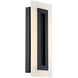 Shadow LED 17 inch Black Outdoor Wall Light in 17in.