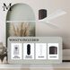 Atlas Irene-3H 42 inch Textured Bronze with Matte White Blades Ceiling Fan, Flush Mounted