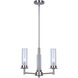 Benson 3 Light 16 inch Brushed Nickel Chandelier Ceiling Light