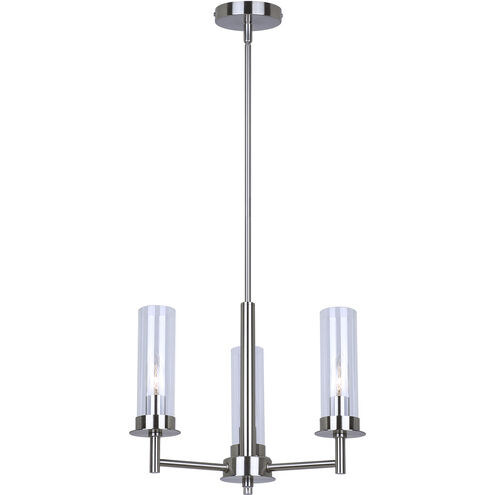 Benson 3 Light 16 inch Brushed Nickel Chandelier Ceiling Light