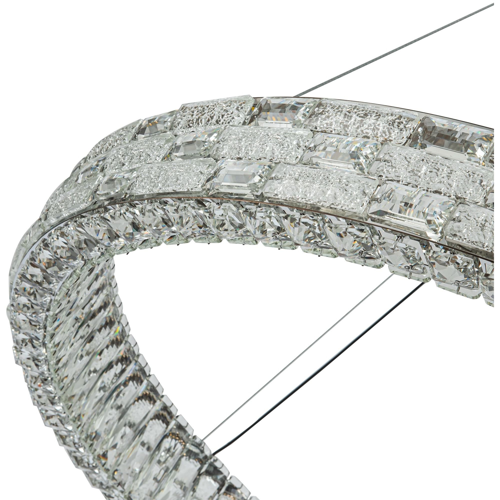 Elegance LED 39.37 inch Polished Nickel Chandelier Ceiling Light