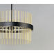 Chimes LED 33.75 inch Black and Satin Nickel and Satin Brass Single Pendant Ceiling Light in Black and Satin Brass and Satin Nickel