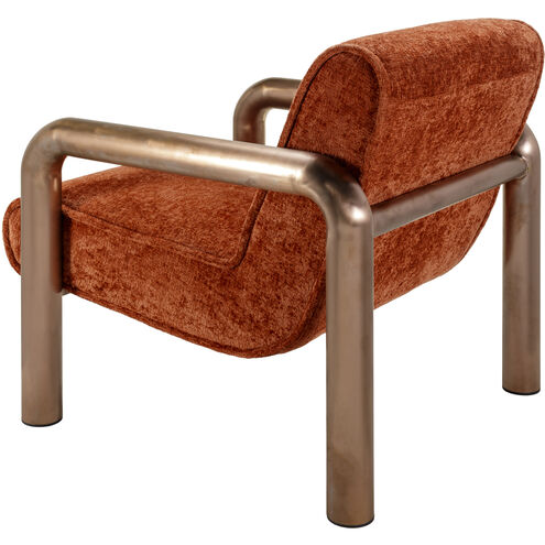 Magnus Burnt Orange / Metallic - Brass Accent Chairs