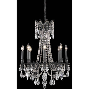 Rosalia 8 Light 24 inch Dark Bronze Dining Chandelier Ceiling Light in Clear, Royal Cut