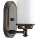 Glide 1 Light 5 inch Rubbed Bronze Bath Vanity Wall Light, Design Series