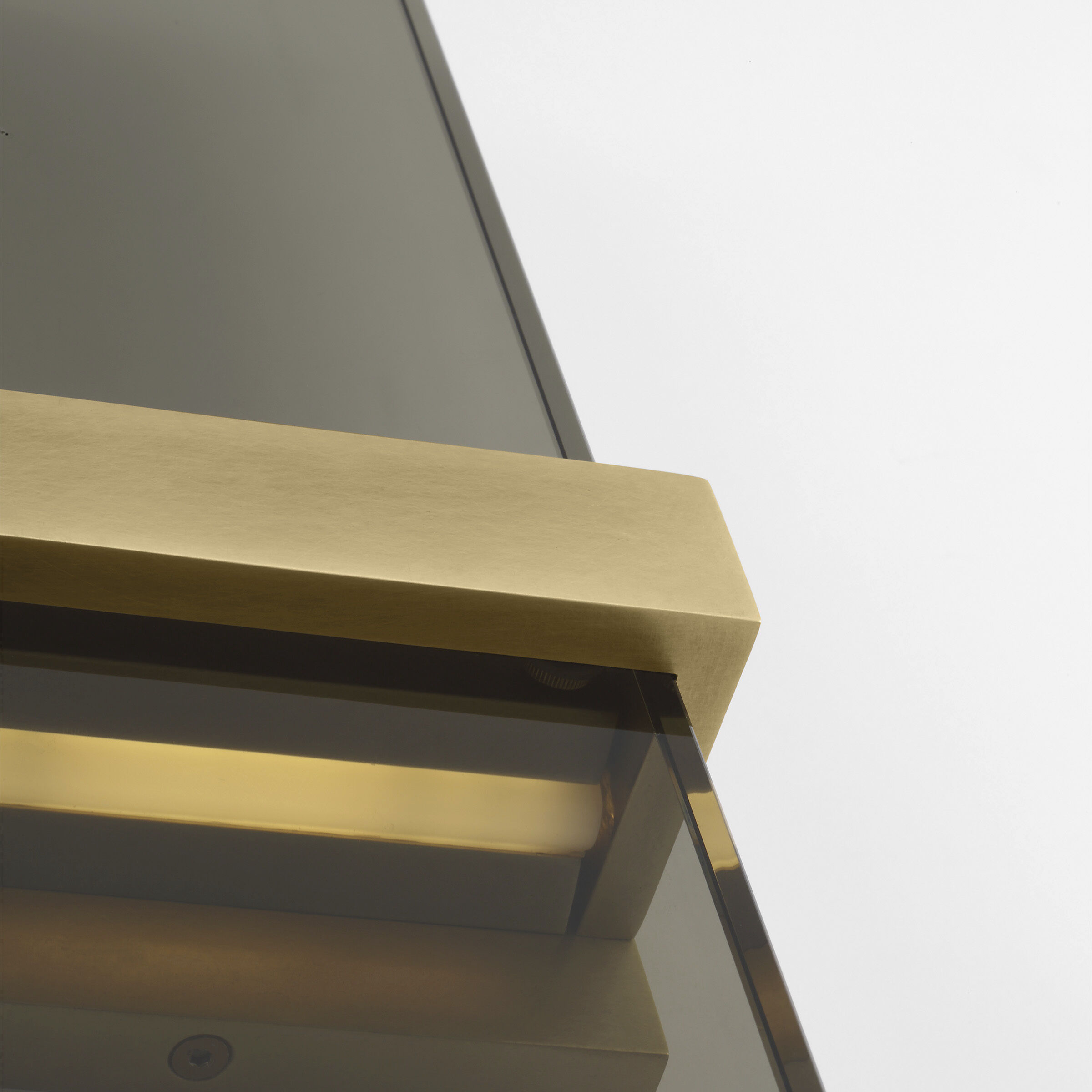 Sean Lavin Flyta LED 3.3 inch Natural Brass ADA Wall Sconce Wall Light in Transparent Smoke Glass