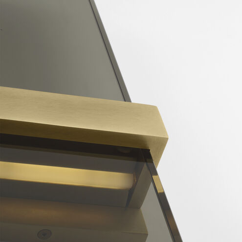 Sean Lavin Flyta LED 3.3 inch Natural Brass ADA Wall Sconce Wall Light in Transparent Smoke Glass