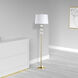Rose 62.5 inch 150.00 watt Aged Brass Decorative Floor Lamp Portable Light, Decorative
