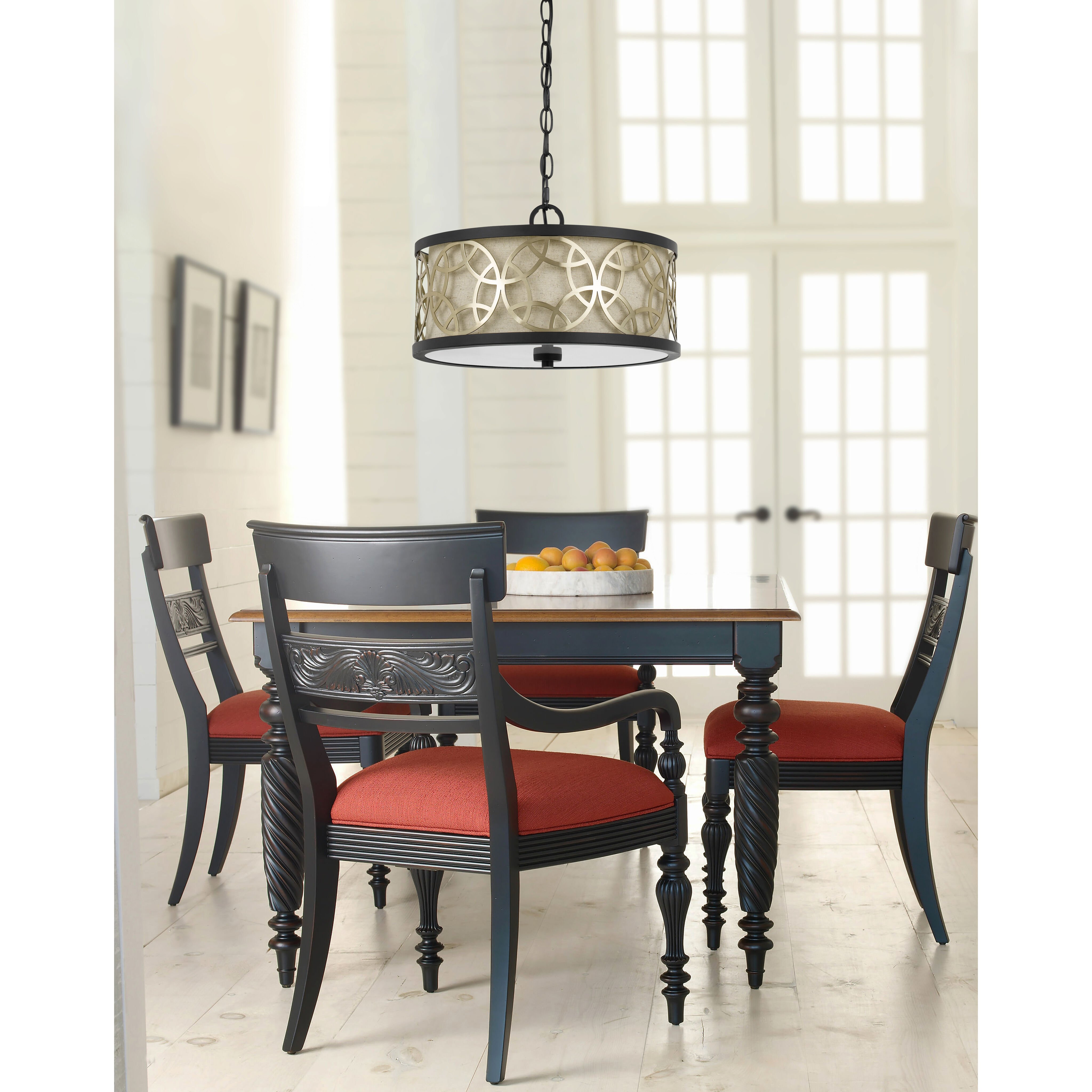 Carmel 2 Light 15 inch Rust and Antique Brass Chandelier Ceiling Light, Convertible to Semi-Flush