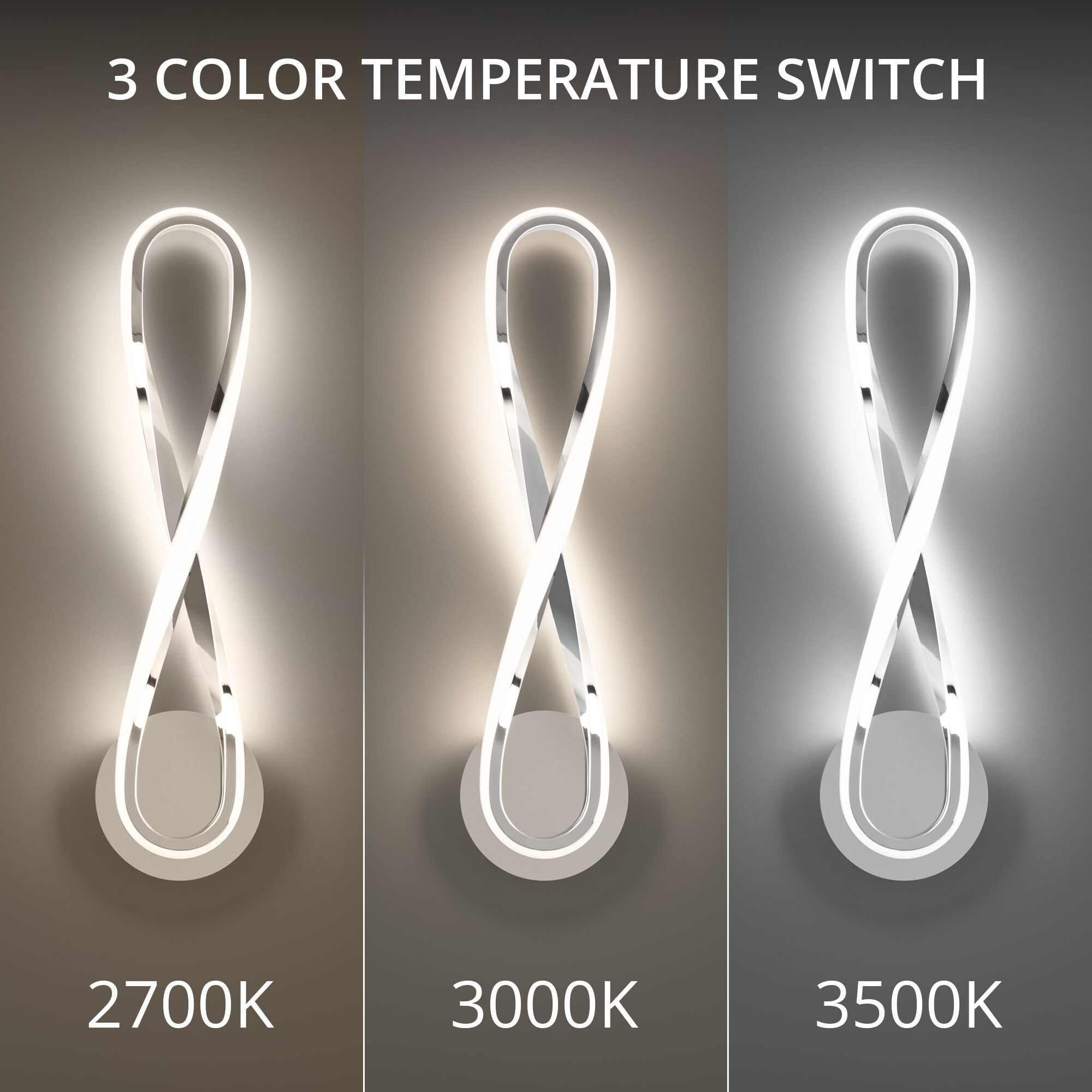 Marise Wall Sconce Wall Light in Chrome, dweLED