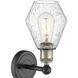Cindyrella Sconce Wall Light in Black Antique Brass, Seedy