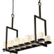 Lumenaria 14 Light 42 inch Dark Bronze Chandelier Ceiling Light in Cylinder with Flat Rim