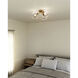 Alora Mood Cassia 3 Light 17.75 inch Aged Gold Semi Flush Mount Ceiling Light in Clear