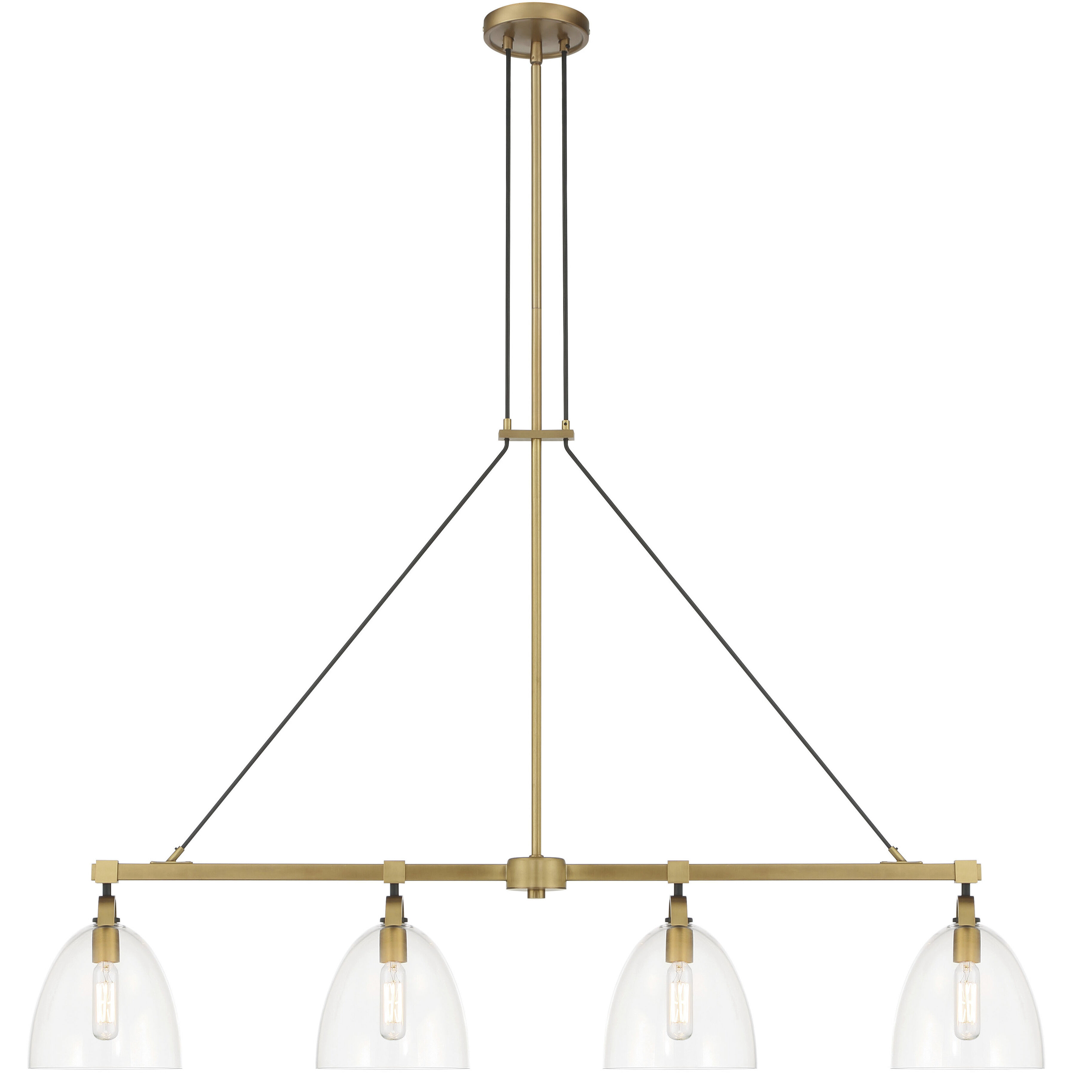 Sommersby Island Light Ceiling Light in Legacy Brass and Matte Coal