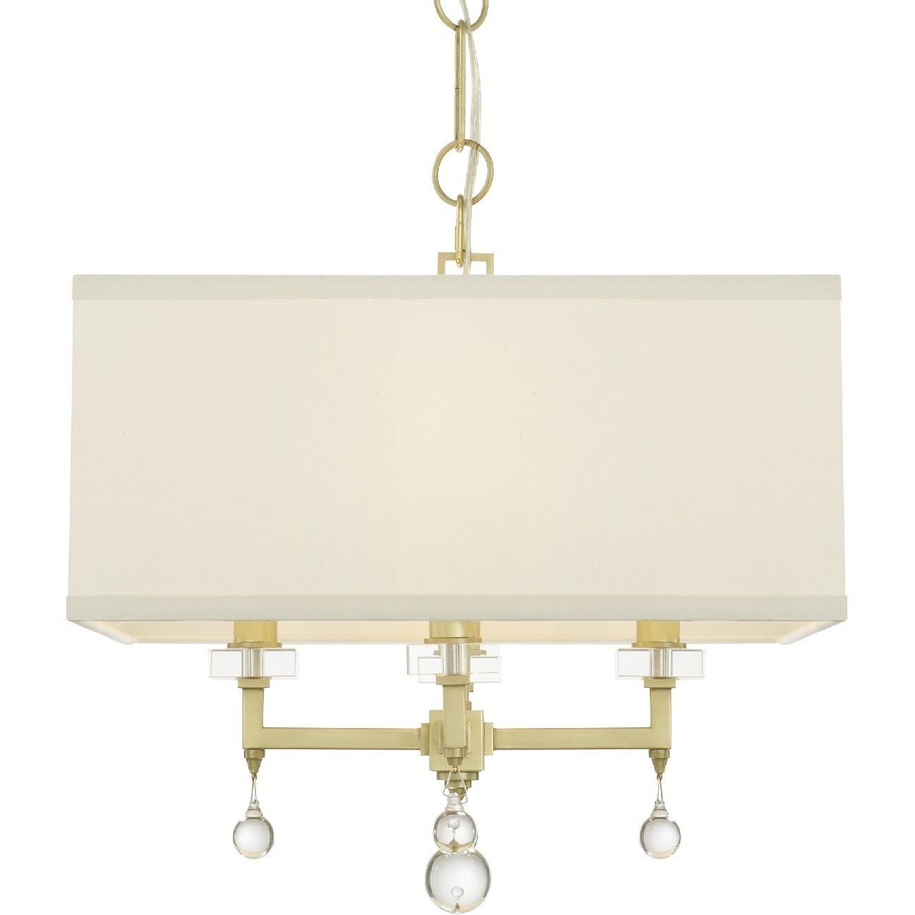 Paxton 4 Light 16 inch Aged Brass Chandelier Ceiling Light