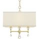 Paxton 4 Light 16 inch Aged Brass Chandelier Ceiling Light