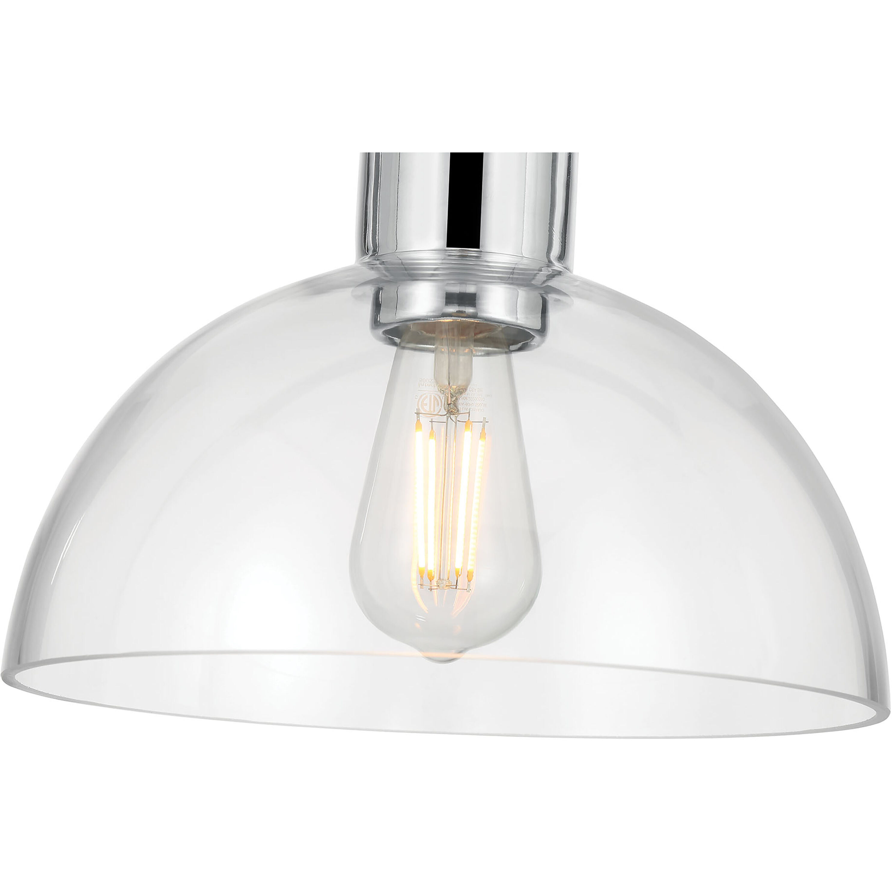 Knightsdale 1 Light 10 inch Chrome Semi-Flush Mount Ceiling Light