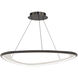 Oyster LED 33 inch Black Chrome Pendant Ceiling Light in 2700K, Black/Chrome, dweLED