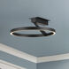 Roda LED 15.75 inch Black Semi-Flush Mount Ceiling Light