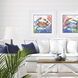 Oceana Crab Blue and Red and Green and Orange Framed Art