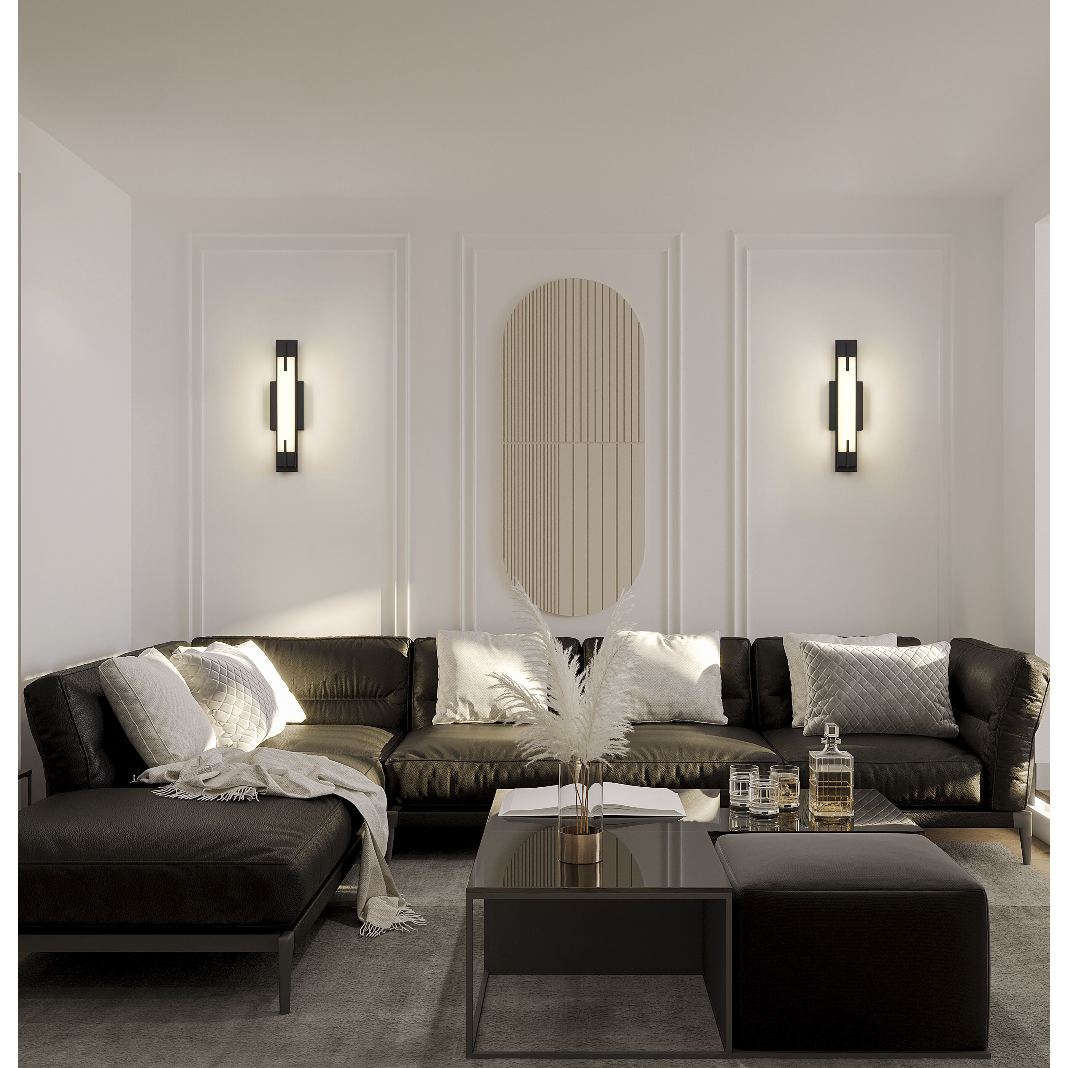 Chase LED 18 inch Matte Black Bath Vanity Light Wall Light