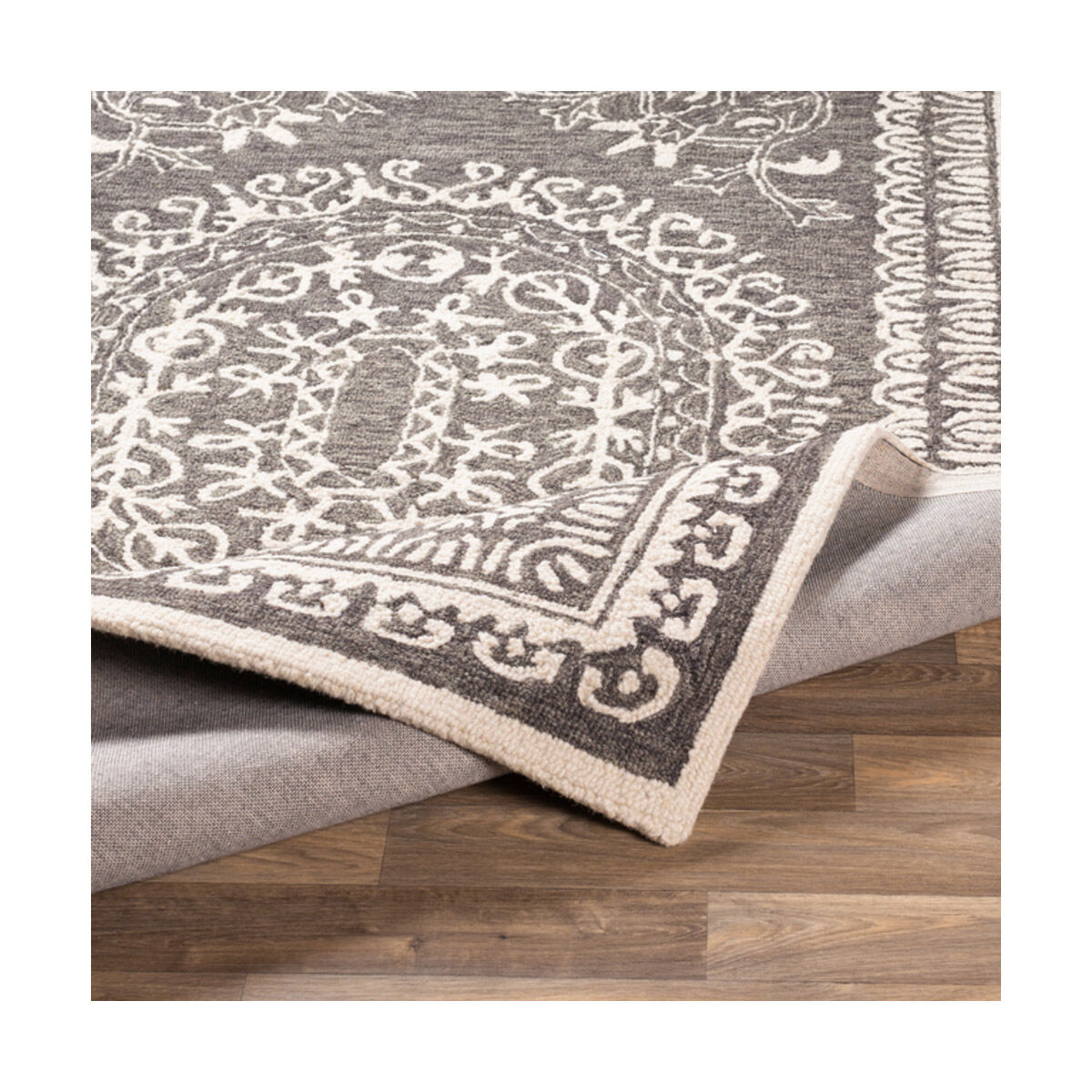 Alvina 90 X 60 inch Black/Cream Rugs