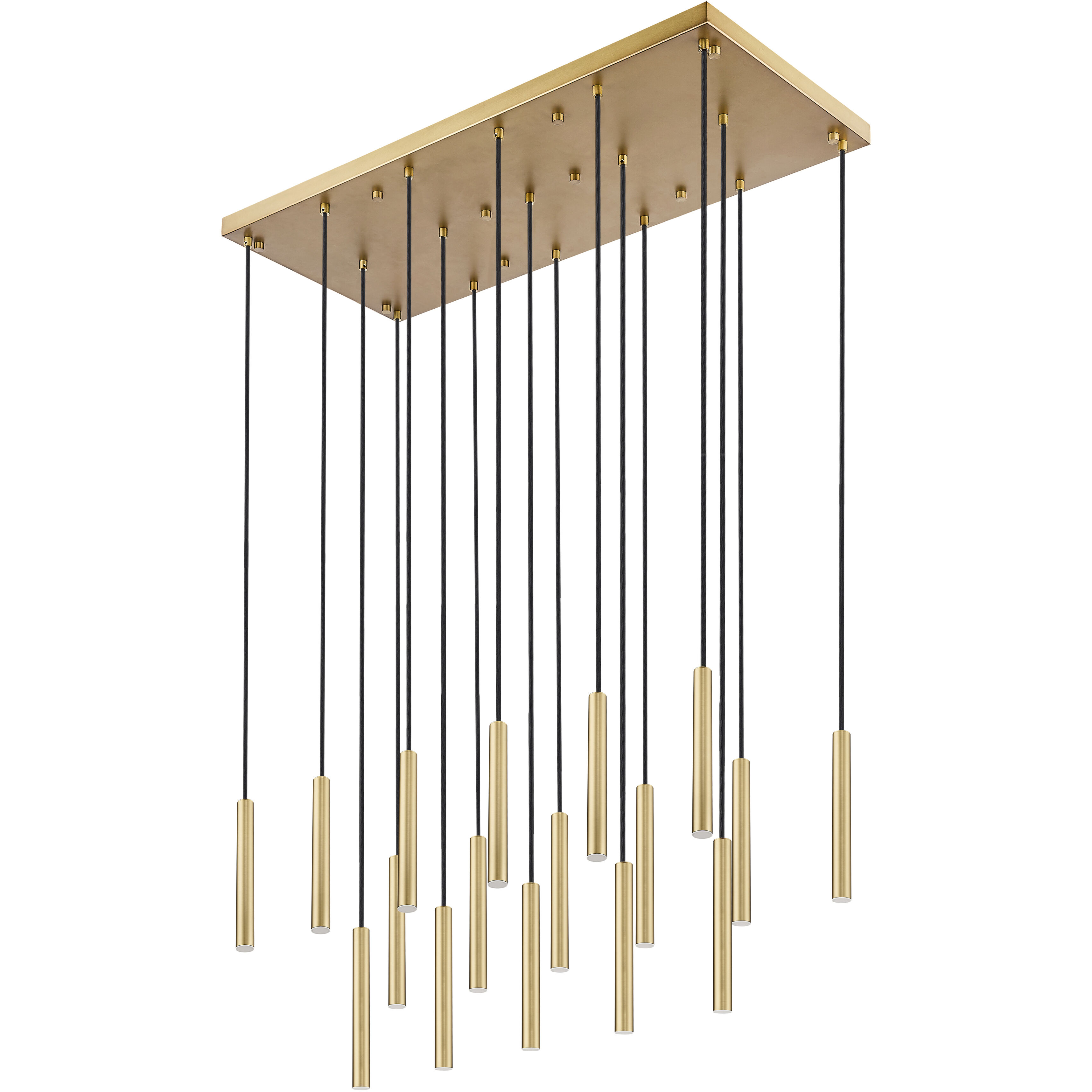 Forest Linear Chandelier Ceiling Light in Modern Gold