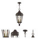 Morgan 2 Light 9 inch Bronze with Antique Gold Finish Cluster Medium Outdoor Pendant Lantern