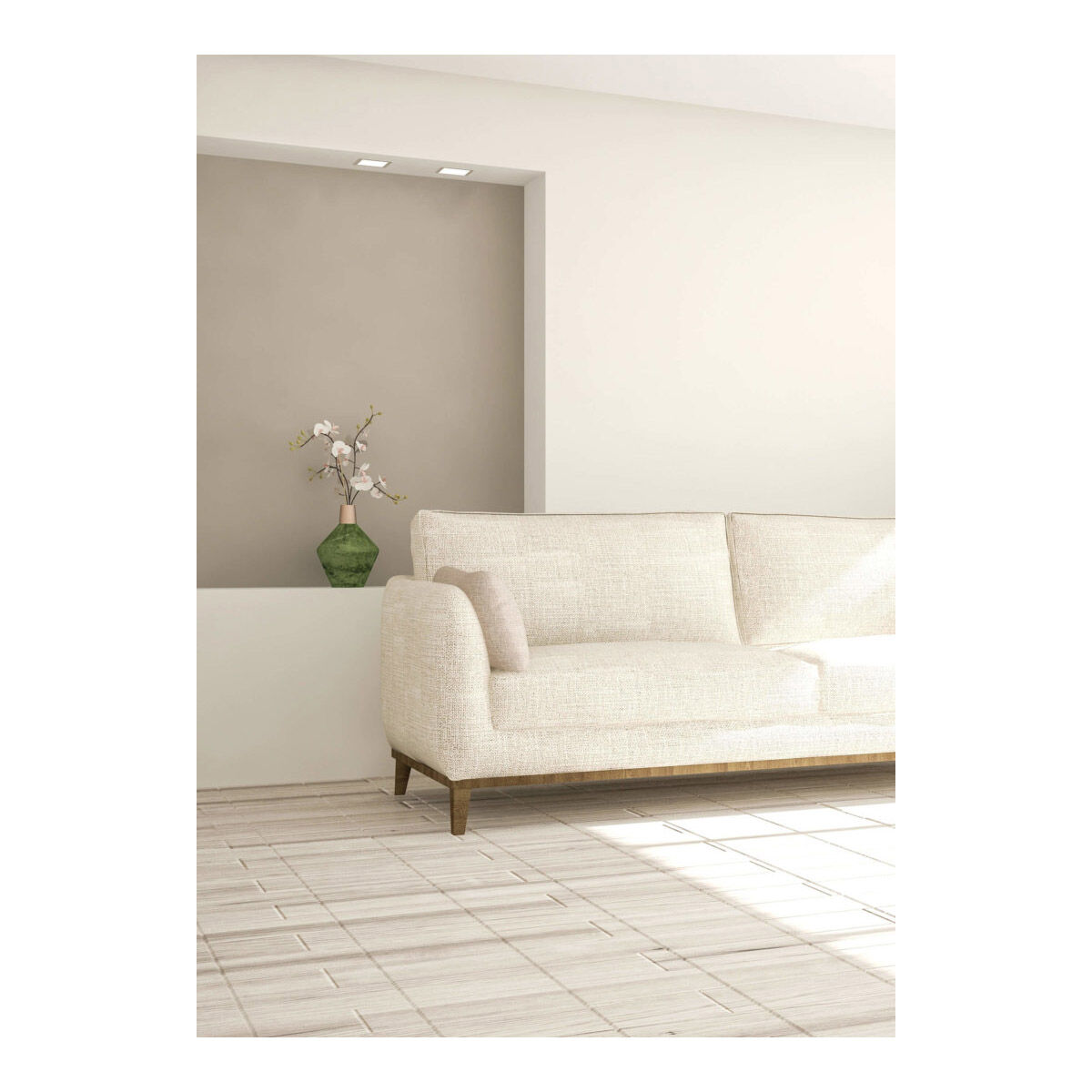 Smooth Baffle White Regressed Down Light in 3000K, Round