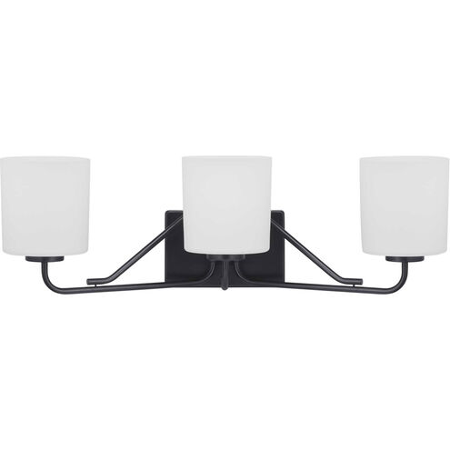 Tobin 3 Light 26 inch Matte Black Bath Vanity Wall Light