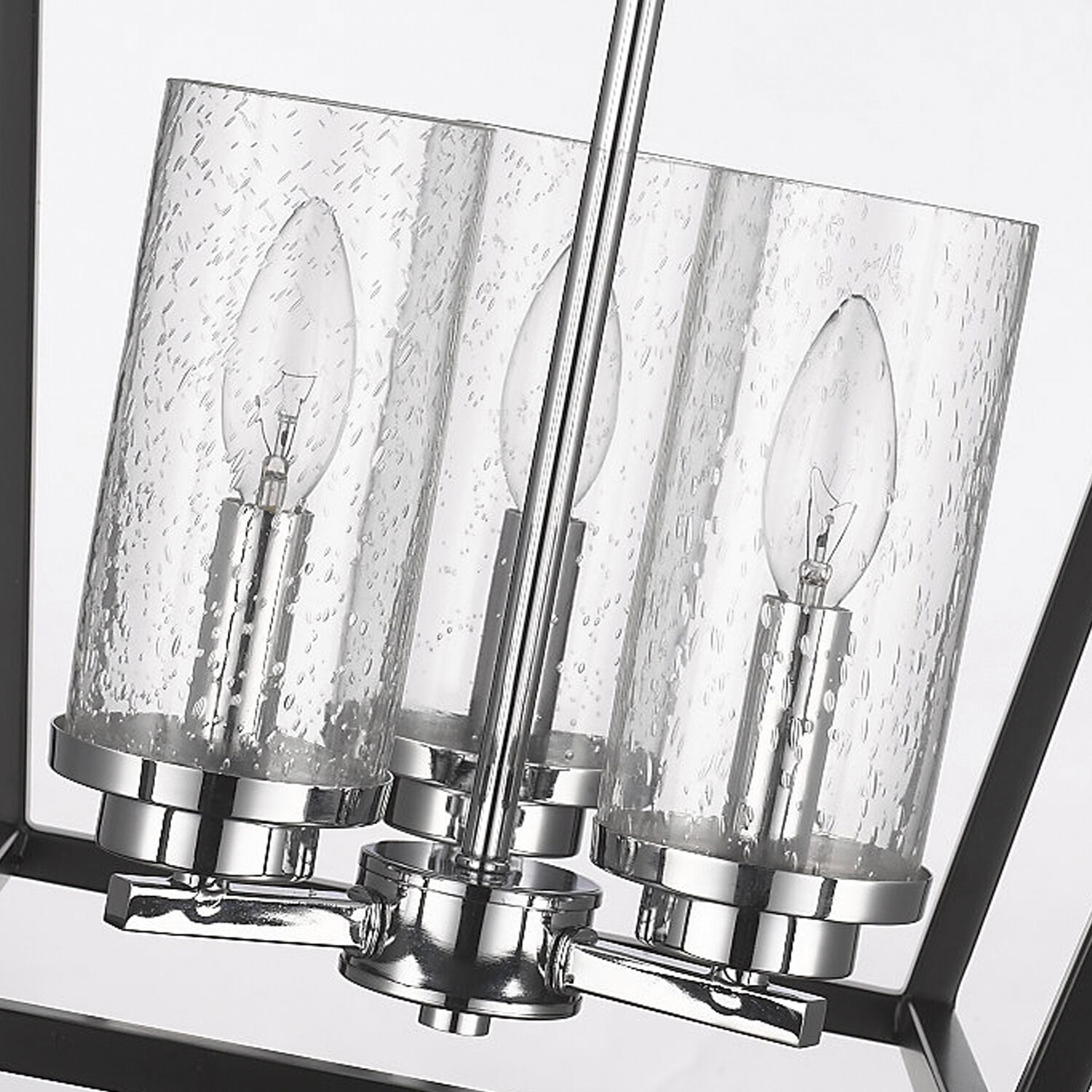 Mercer Pendant Ceiling Light in Matte Black/Chrome