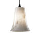 LumenAria 1 Light 9 inch Brushed Nickel Pendant Ceiling Light in Black Cord, Incandescent