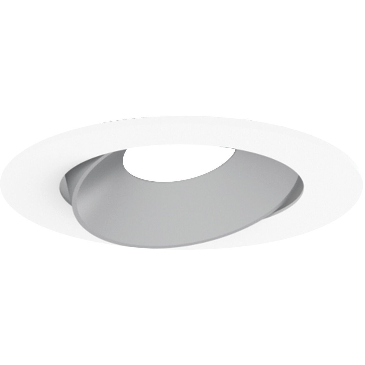 Pearl Haze Reflector / Bright White Flange LED Round Adjustable Cone Retrofit in 4000K, Haze / Bright White, 4" Retrofit