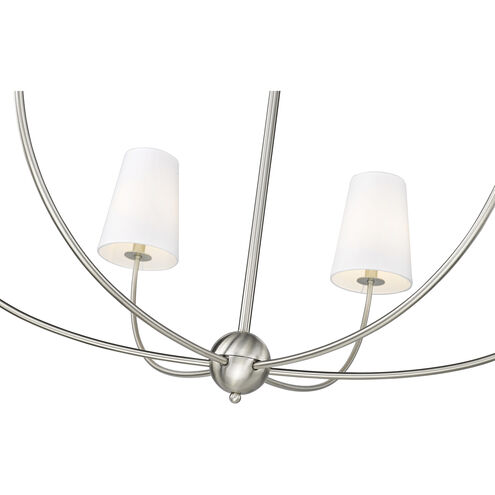 Shannon 6 Light 42 inch Brushed Nickel Chandelier Ceiling Light