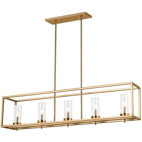 Sean Lavin Zire LED 48 inch Satin Brass Island Pendant Ceiling Light